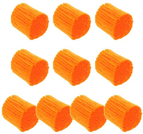 Housoutil Vorgeschnittenes Teppichgarn, 10 Rollen Orange Bunter Nähfaden, Handarbeit Nähen Strickgarn Fäden, Knüpffäden Für Teppiche Set Für DIY Handwerk Stricken Nähgarn Knüpfhaken Zubehör