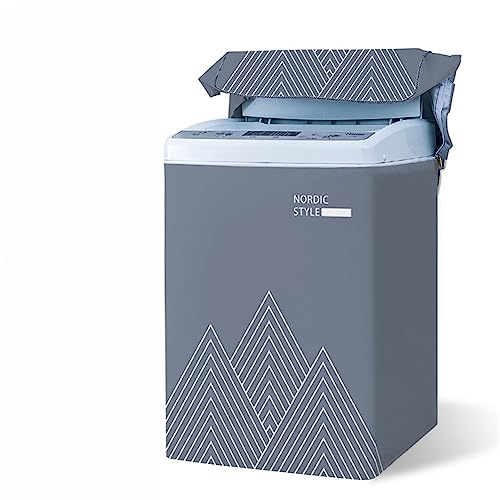 Odot Washing Machine Cover Top Load Waterproof Dustproof Washer Machine Dryer Protector Sunscreen Washer Dryer Cover for Most Top Load Washer/Dryer (XL,gray mountain)