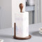 E-ROOM TREND Küchenrollenhalter 17cm x 32cm mit Arm Holz Papierhandtuchhalter Arbeitsplatte Esstisch Badezimmerrolle Organizer für Küchentisch Heimdekoration Ebenholz-Kaffee Farbe (ZJ481)