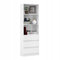 VBChome Standregal 60 x 180 x 35 cm Weiß Büroregal mit 3 Fächern 3 Schubladen Bücherregal Bücherschrank Holzwerkstoff Mehrzweckschrank für Flur Schlafzimmer Wohnzimmer Weiß