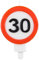 Folat 24252 Kuchen 30 Kerze Verkehrsschild Geburtstagskerzen für Geburtstag, Geburtstagsdeko, für Kinder Partys, Hochzeiten, Firmenfeiern, Jubiläen, Mehrfarbig