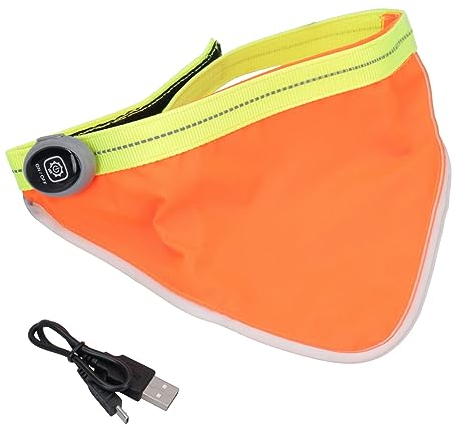 Hundehalstuch, blinkend, reflektierend, 3 Lichteinstellungen, Größe M/L