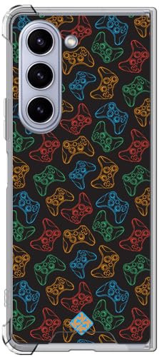 Movilshop - Custodia antiurto per Samsung Galaxy Z Fold 5, motivo gamers [ controller Xbox ] angolo rinforzato silicone 1,5 mm di spessore flessibile trasparente