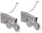 Uonlytech Lot De 2 Poulies De Porte Coulissante Pour Armoire Installation Facile Et Silencieuse