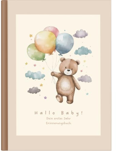 Hallo Baby Dein erstes Jahr: Erinnerungsbuch zum Eintragen Babybuch für Mädchen & Jungen