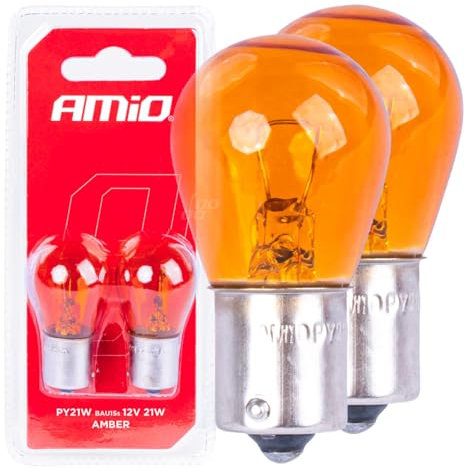 AMIO Universal Halogen Orange BAU15s für blinkende Licht P21W (12 V) (Set)