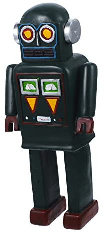 WOFASHPURET Retro Roboterfigur aus Kunstharz als Dekoratives Robotermodell für Wohn und Bürodekoration im Kreativen Bastelstil mit Originellem Design