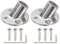 sourcing map 2pcs Boat Hand Railing Fittings 7/8 Round Base 60 Degree Tube Base with L Shape Hex Wrench and Screws For Boat Marine Yachts, Silver Tone