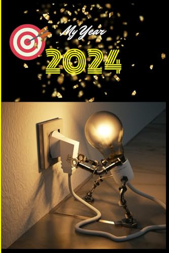 Carnet de notes ligné numeroté - My Year 2024 - Notebook New Year: Carnet pour prise de notes pour la nouvelle année 2024, avec joli design, à ... des notes durant la nouvelle année 2024