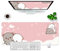 WYDUCVI Pink Gaming Mouse Mat - Large Desk Mat 31.5x11.8x0.12 inch (80x30 CM) Kawaii Cute Cat XL Desk Pad Gifts for Women