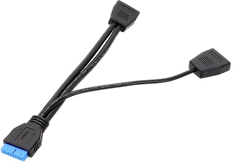 19-poliger USB-Header USB 3.0 1 zu 2 Splitter Interner USB-Hub für Computer-Motherboard 200 mm interne USB 3.0 Erweiterungskarte