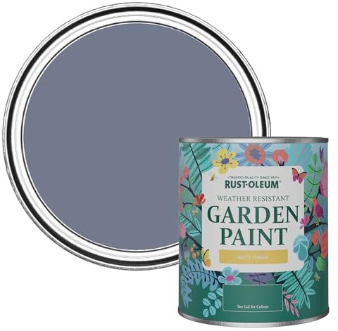 Rust-Oleum Blue Mould-Resistant Garden Paint in Matt Finish - Hush 750ml