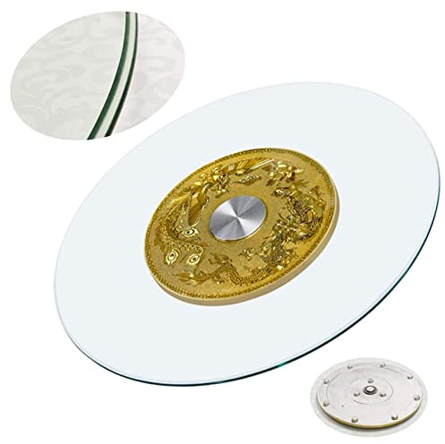 Piatto Girevole Vassoio Giradischi Pigro in Vetro temperato Trasparente 50-80 cm Piatto Girevole Rotondo Girevole a 360º Alzata per Torta per Decorare Torte (Dimensioni : Ø 80cm/31