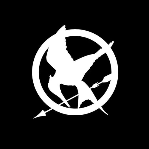 14.2cmx15.3cm Hunger Games Vinyl Auto-Styling Auto Aufkleber Schwarz/Silber