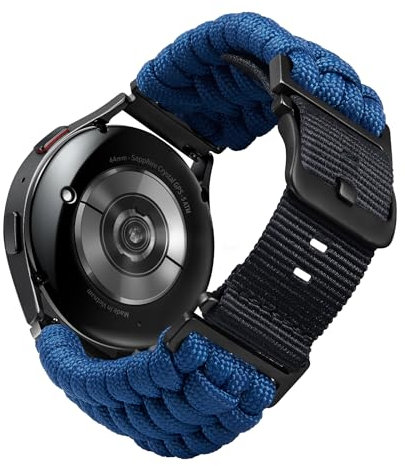 BINLUN Nylon Uhrenarmband Schnellverschluss Geflochtene Paracord Smartwatch Ersatzarmband 18mm 20mm 22mm Kompatibel mit Samsung Galaxy/Passend für Garmin/Passend für Huawei Armband für Herren Damen