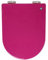 Wttfc Abattant WC en Forme De U avec Charnières Plastiques, Cuvette Toilette avec Frein De Chute, Lunette Toilettes WC Universelle Dégagement Rapide, en Forme De D,Violet
