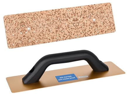 MINOVA Hartmetall-Schleifbrett aus Wolfram Karbid mit abgewinkelter Seite und 2-Komponentengriff - Körnung K24 - geeignet zum Anrauen von Mauerwerken u.ä 355 x 100 mm
