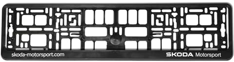 Skoda 000071800N Kennzeichenhalter (1 Stück) Kennzeichenhalterung Nummernschild Halterung Motorsport, schwarz *** für Kennzeichen 520 x 110 mm ***