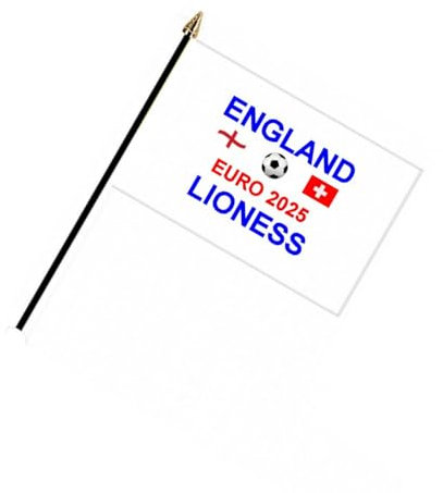 England Women's Football Lioness Switzerland 6 x 4 Hand waving Flag