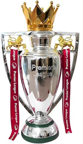 Quingss England League Trophy Football Barclays Cup Trophy Resin Premier Champion Trophies Souvenir Fans Collections Home Office Clubhouse Themed Ornaments,77cm