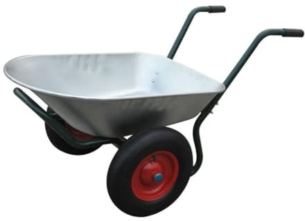 Carriola da Giardino con 2 Ruote 66 L (Peso 15KG)