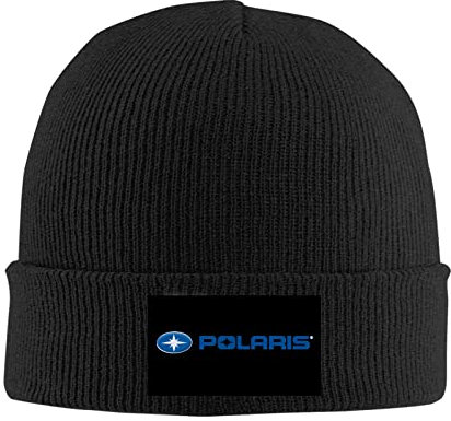 kenwozi MKCOOK Unisex Mütze mit Polaris-Logo, Winter, warm, Strickmütze, Schwarz, Schwarz , Einheitsgröße