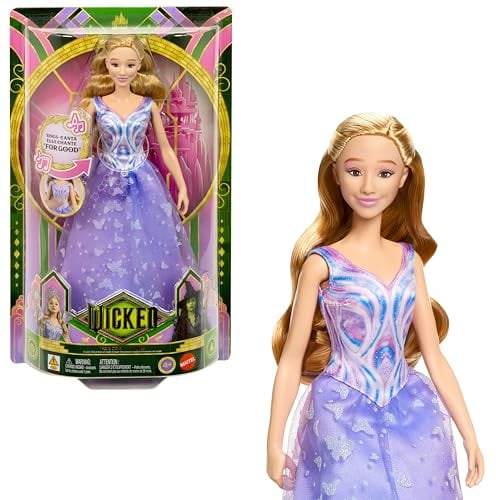 Mattel Universal Pictures’ Wicked: „for Good“ singende Glinda Puppe | Mit abnehmbarem Outfit, vom Film inspiriert, singt „For Good“ auf Englisch, JFM10