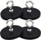 COZERI 4 Stück Magnete Haken Stark Groß, Neodym Magnete Gummiert mit M4 Gewinde, 43mm Magneten Schraubbar, Magnet Haken für Lampen, Fahrzeuge, Lichtleisten, Topfmagnete mit Loch, Extra Stark