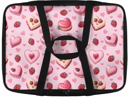 ZUXONGSY Pink Casserole Carriers for Picnic Love Heart Food Insulated Casserole Carrier Insulated Casserole Dish Carrier Bag with Zipper