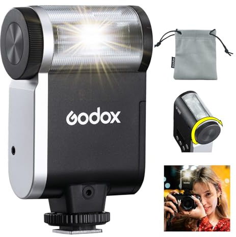 Godox iA32 Mini Kamerablitz Blitzgerät,8 Leistungsstufe (1/128~1/1),2.5s Recycle Time S1/S2 Optische Steuerung,A/M Modus,Godox iFlash für Fuji, Canon, Nikon, Sony, Olympus, Panasonic Kamera