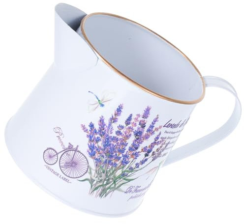 Amosfun Jarrón De Metal Rústico para Flores con Diseño Floral 11xh11x13 Cm Regadera Decorativa De Hierro Adecuado para Jardín y Hogar Farmhouse 1 Pieza
