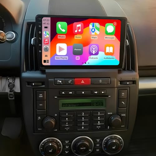 4+64G Android Car Stereo Radio Compatible for LandRover Compatible for Freelander 2 2007-2012, 9 Touch Screen Car Radio Audio Receiver with GPS Navigation Bluetooth FM RDS DSP WiFi + Camera