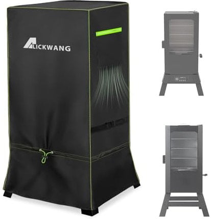 Outdoor Heavy Duty 600D Waterproof Universal Electric Smoker Cover,for Masterbuilt 30 Inch with Without Legs Digital Electric Vertical BBQ Smoker,710 WiFi Digital Smoker,Foldable Skirt,25x25x40