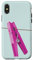 Pincho de ropa rosa en un tendedero Carcasa para iPhone X/XS