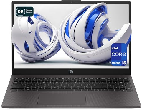 HP 250 G10 Laptop, Intel Core i5-1334U, 16 GB DDR4 RAM, 2 TB PCIe SSD, 15.6 FHD, Intel Iris Xe Graphics, QWERTZ Tastatur, FreeDOS, Anthrazit