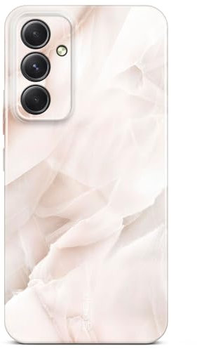 ONEFLOW Bliss Cover für Samsung Galaxy A54 5G Hülle in Marmor Optik, Designer Case Handy Schutzhülle mit Kameraschutz, Muster Hardcase Glitzer Handyhülle marmoriert, Creme Rosa
