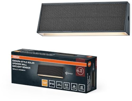 Endura Style Solar Bright Daylight Sensor Wall Updown IP54 Dark Grey