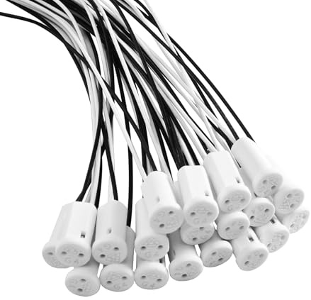30 Stück G4 Fassung, 20cm G4 Lampenfassungen, Keramik Fassung G4 Sockel Lampenfassung, Lampenfassungen für LED-Lichter