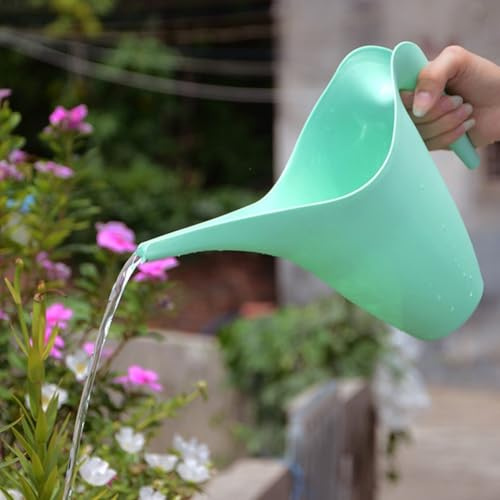 Arrosoir en plastique pour jardin et pots de fleurs, 1 l à long bec avec poignée ergonomique, léger et durable pour intérieur/extérieur