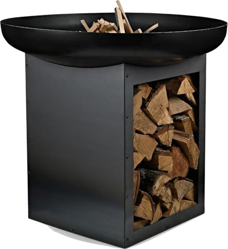 Feuerschalen, Feuerschale Ø 60cm - Feuerstelle für den Garten, Terrasse und Balkon, Feuertonne und Feuerkorb (69 cm höhe)