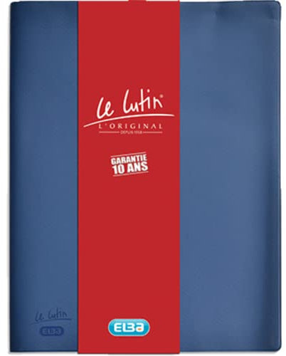 OXFORD Protège-Documents Le Lutin® L'Original A4 60 vues / 30 pochettes Couverture PVC BLEU
