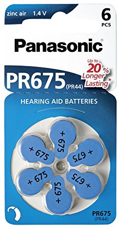Panasonic PR675/6LB Hörgerätebatterie