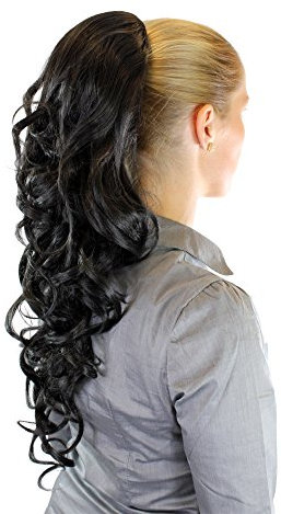 Hairpiece PONYTAIL extension LONG & AMAZING volume BLACK curly BEAUTIFUL curls WK03-2