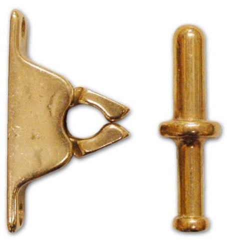 Fermaporta in Ottone Lucido a Pinza