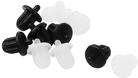 sourcing map 10 Pcs 6.35mm Anti Dust Cover, Rubber Dust Jack Plug Socket Port, Dust Cap Stopper for Audio Jack DVD Microphone Clear Black