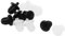 sourcing map 10 Stück 6,35 mm Staubschutz, Gummi Staubschutz Stecker Buchsenanschluss Staubkappen für Audio DVD Mikrofon, Schwarz