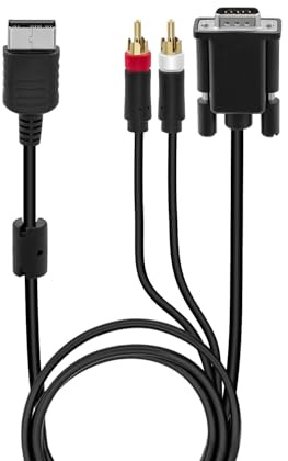 Gam3Gear VGA AV Audio Video Cable con RCA para Sega Dreamcast