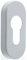Mila Escutcheon Patio Door Euro Cylinder Cover Plate in White