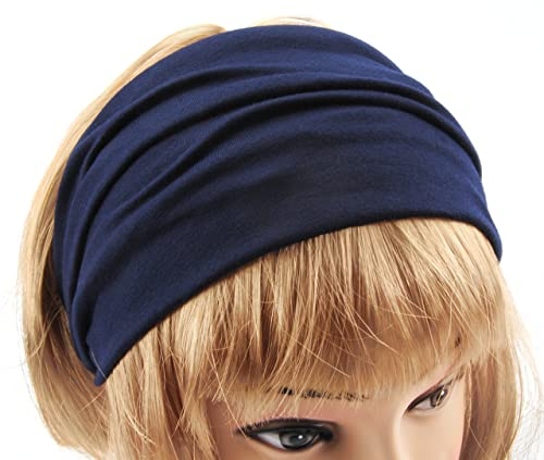 axy HB4 Haarband Yoga Headband Hairband (Dunkelblau)