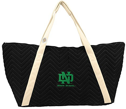Littlearth NCAA Chev-Stitch Weekender Tote, schwarz, 14 x 28 x 9